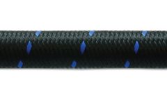 11992B - Braided Flex Hose, Nylon, Black/Blue, Size: -12AN, Hose ID: 0.68", 5ft Roll